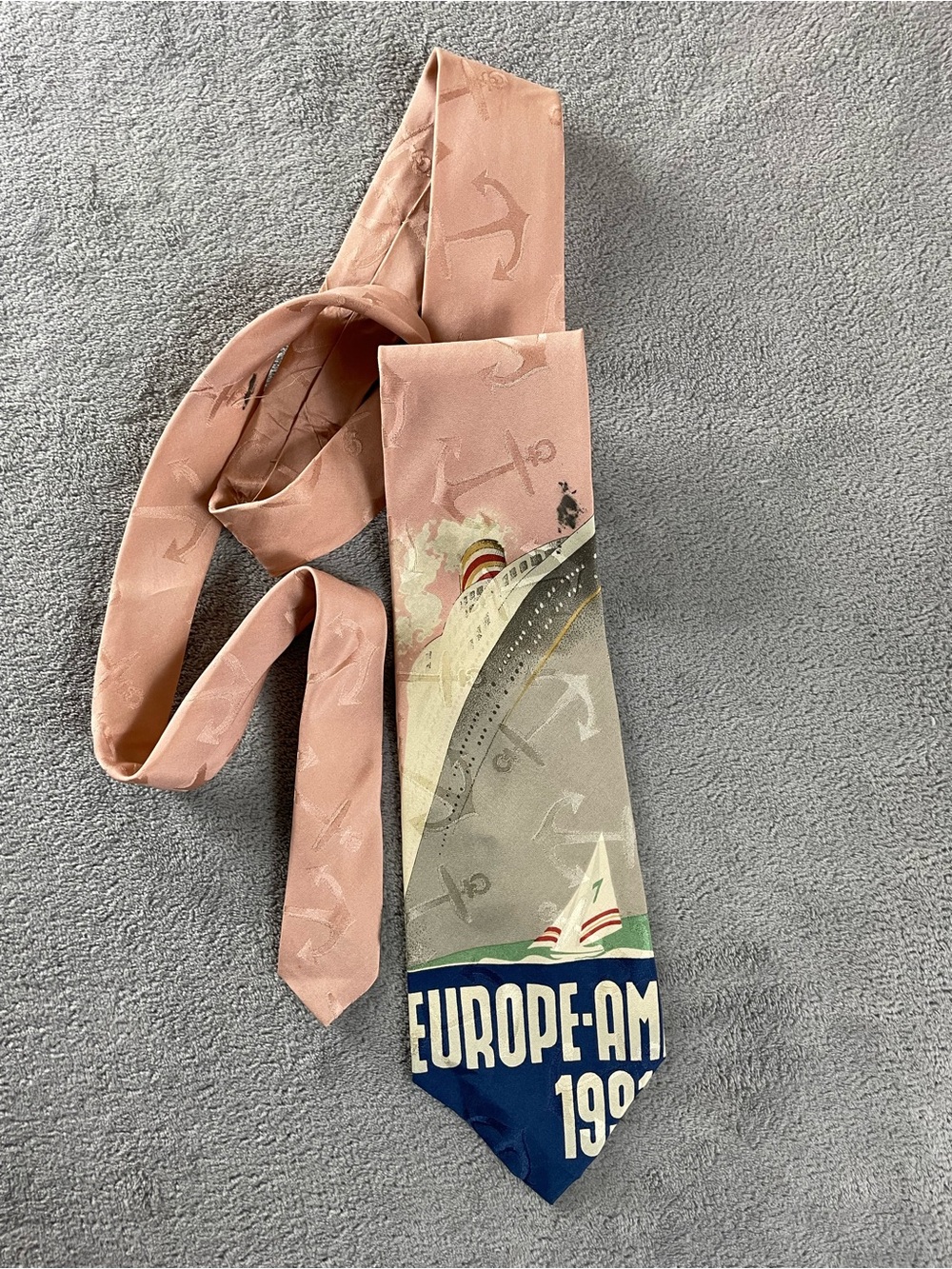 Vintage Polo Ralph Lauren 1991 Boating Silk Tie •Marks• Handmade